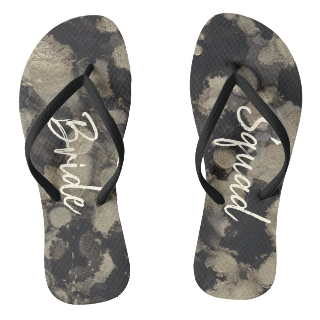 Regalos de novias Sandalias Sombras de Golds y Neg (Plantilla)