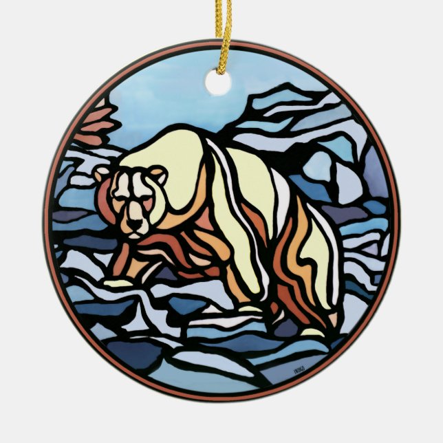 Regalos de oso de arte de oso tribal ornamento de  (Frente)