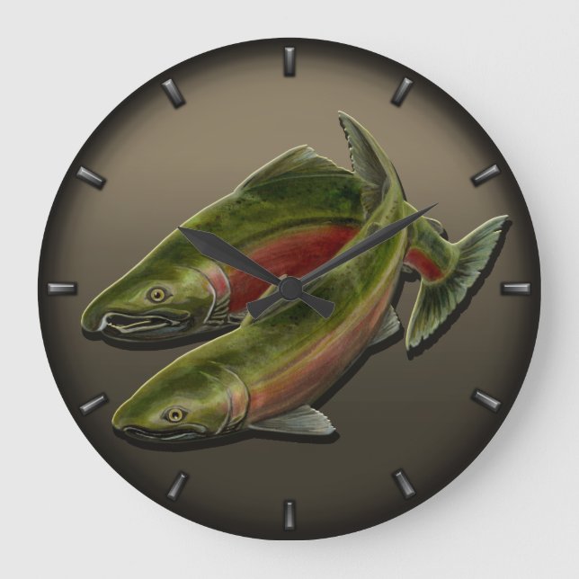 Regalos de Reloj de pescadores Coho Salmon Fish Wa (Anverso)