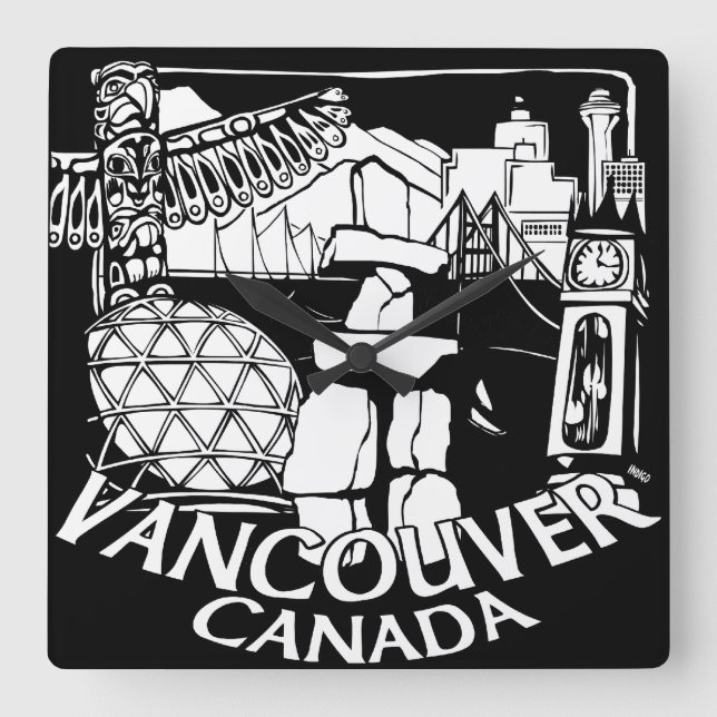 Regalos de reloj de Vancouver Decoran Reloj de las (Anverso)