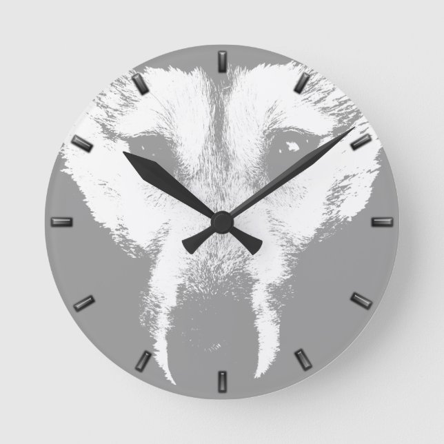 Regalos de reloj Husky Decorador Lobo Reloj de par (Anverso)