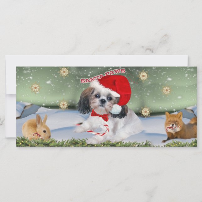 Regalos de Shih Tzu Santa Paws (Anverso)
