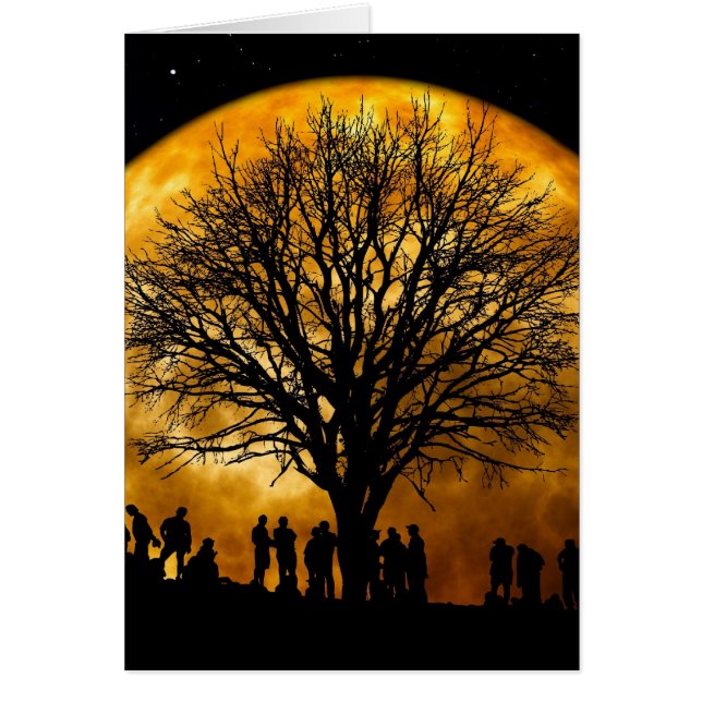 Regalos de silueta de árbol de la luna de cosecha  (Frente)