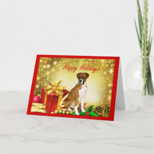 Regalos de tarjetas de Navidades de boxer