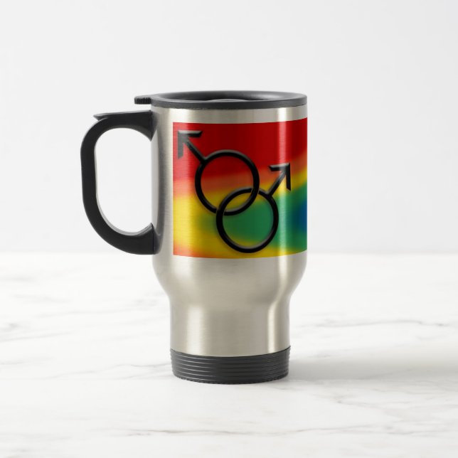 Regalos de tazas de orgullo gay en tazas de viajes (Izquierda)