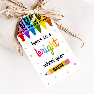 Regalos De vuelta a la escuela, etiquetas de favores para