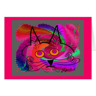 Regalos del arte abstracto de los amantes del gato