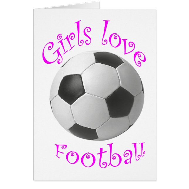 Regalos del arte del fútbol del amor de los chicas (Frente)