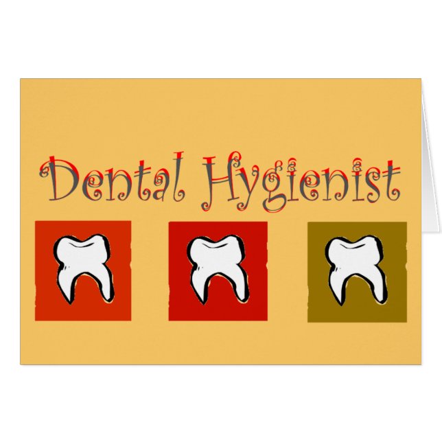 Regalos del higienista dental, diseño de 3 dientes (Anverso (Horizontal))