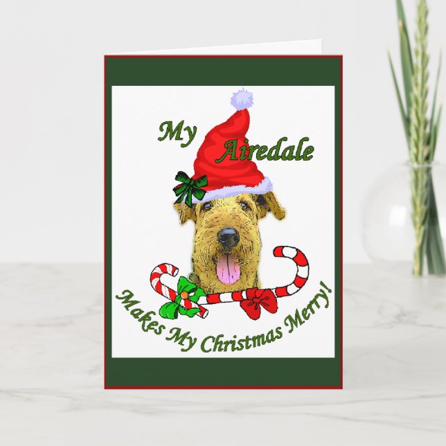 Regalos del navidad de Airedale Terrier (Anverso)