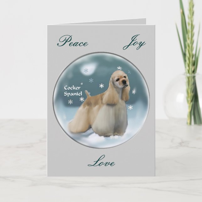 Regalos del navidad de cocker spaniel (Anverso)