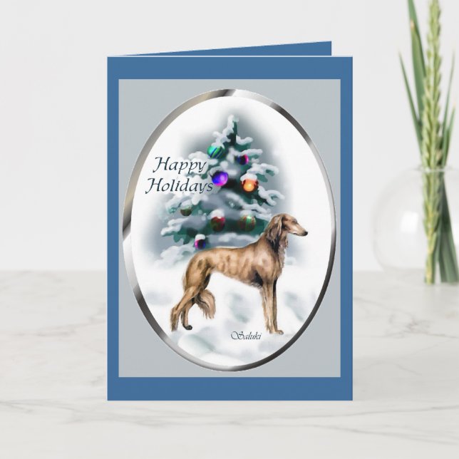 Regalos del navidad de Saluki (Anverso)