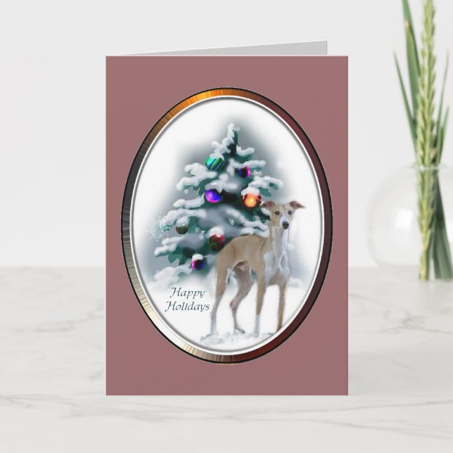 Regalos del navidad del galgo italiano (Anverso)