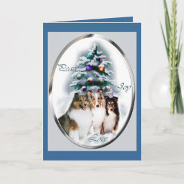Regalos del navidad del perro pastor de Shetland