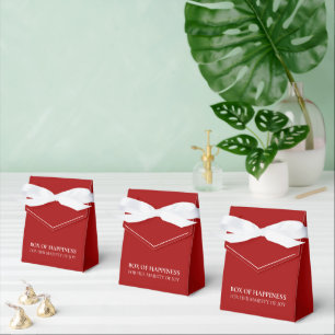 Regalos Diseño Rojo Oscuro   Caja de Felicidad para Su Maj