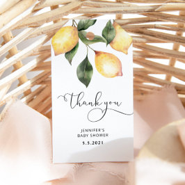 Regalos Elegantes etiquetas de regalo para bebés con limón