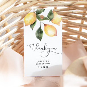 Regalos Elegantes etiquetas de regalo para bebés con limón