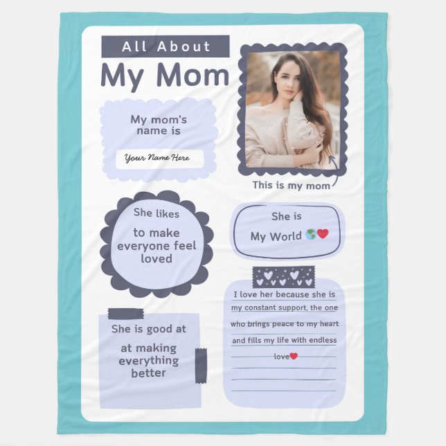 Regalos en manta de personalizado para mujeres emb (Anverso)