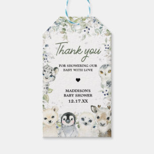 Regalos Etiquetas Baby Shower Favor para Animales Árticos 