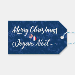 Regalos Etiquetas bilingües de regalo para feriados franc