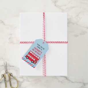 Regalos Etiquetas de agradecimiento para fiesta del autobú