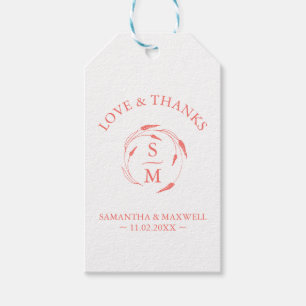 Regalos Etiquetas de personalizado para Bodas Peach