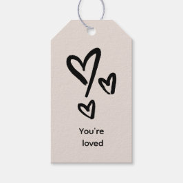 Regalos Etiquetas de regalo beige para el Día de San Valen