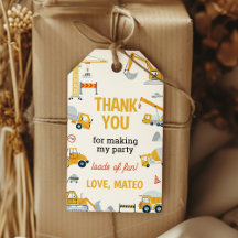 Etiquetas de regalo de agradecimiento para cumplea