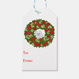 Regalos Etiquetas de regalo de árbol de gato para navidade