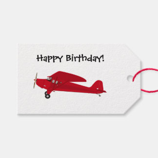 Regalos Etiquetas de regalo de avión vintage para cumpleañ
