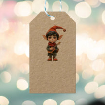 Etiquetas de regalo de Elf Kraft para chicos music