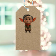 Etiquetas de regalo de Elf Kraft para los Navidade