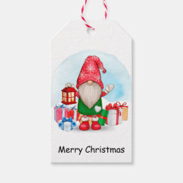 Regalos Etiquetas de regalo de Gnome para Navidades curado
