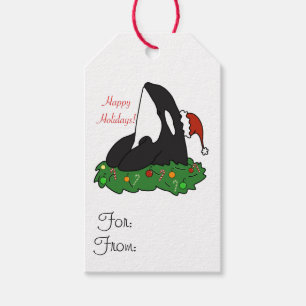 Regalos Etiquetas de regalo de Holiday Orca para navidades
