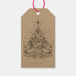 Regalos Etiquetas de regalo de Kraft para árboles sin tiem