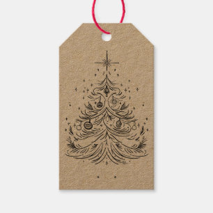 Regalos Etiquetas de regalo de Kraft para árboles sin tiem