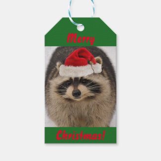 Regalos Etiquetas de regalo de mapache para navidades