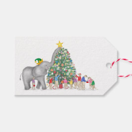 Regalos Etiquetas de regalo de Navidad para elefantes y me