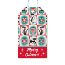 Etiquetas de regalo de Navidad para gatos MCM