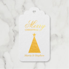 Regalos Etiquetas de regalo de Relieve metalizado para Nav