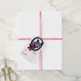 Regalos Etiquetas de regalo navideño para perro de ganado