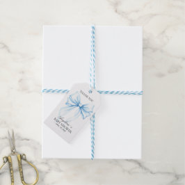 Regalos Etiquetas de regalo para baby shower con lazo ador