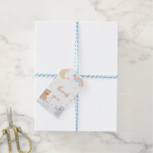Etiquetas de regalo para Baby Shower Pastel Luna y