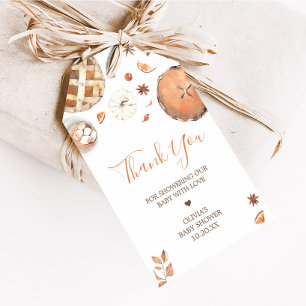 Regalos Etiquetas de regalo para bebé de calabaza otoñal L