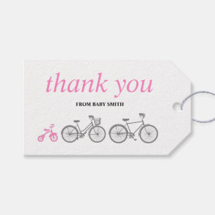 Regalos Etiquetas de regalo para bicicleta rosa
