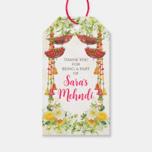 Regalos Etiquetas de regalo para ceremonia de Mehndi