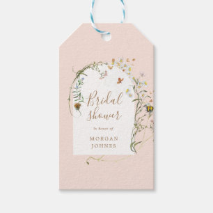Regalos etiquetas de regalo para ducha de novia de pradera