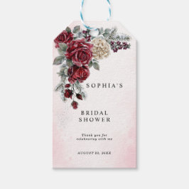 Regalos Etiquetas de regalo para ducha de novia de rosas c