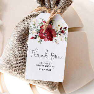 Regalos Etiquetas de regalo para ducha de novia floral bor
