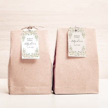 Etiquetas de regalo para fiesta de boda de flores 